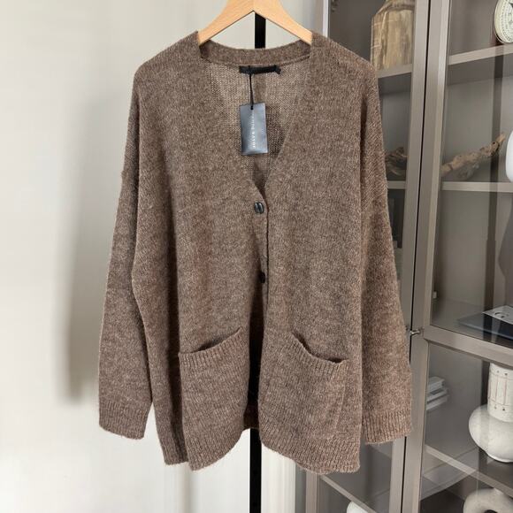 Jenni Kayne V-Neck Button Up Oversized Drew Cardigan XXL NEW Alpaca Wool Knit - Picture 1 of 5